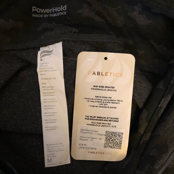 Fabletics Mid-Rise Printed PowerHold Leggings - Picture 3 of 4